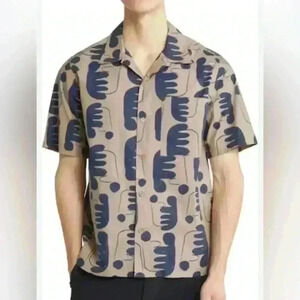 $220 No Nationality‎ Camp Julio Button Down Shirt Resort Hawaiian Aloha NN07